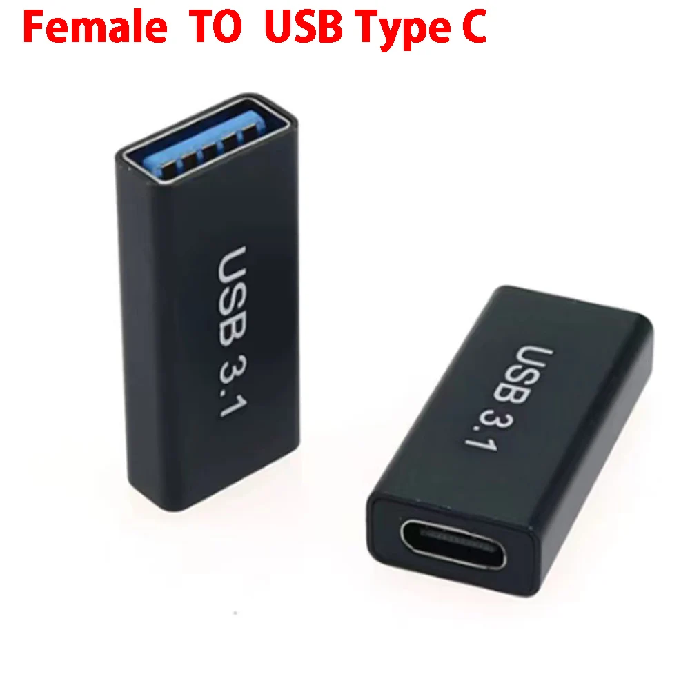 

1PCS USB 3.0 Coupler Female to USB Type C Female Adapter Super Speed USB3.0 Type-C Extender Connection Converter