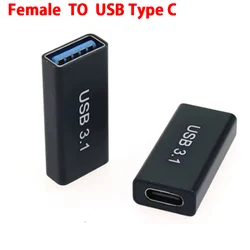 1PCS USB 3.0 Coupler Female to USB Type C Female Adapter Super Speed USB3.0 Type-C Extender Connection Converter