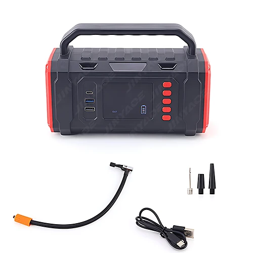 

16000mAh Portable Car Jump Starter Air Pump Battery LED Light Emergency Tool Kit Power Bank Tire Inflator Lithium Starters