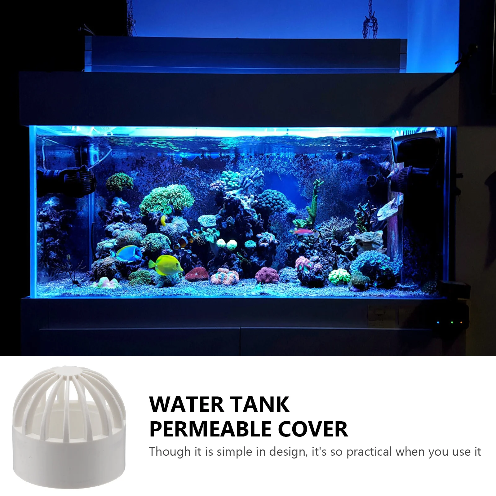 

2pcs Aquarium Plastic Water Accessories Permeable Cover For Fish Tank Seafood Pond Filter Screen Plastic Water Accessories