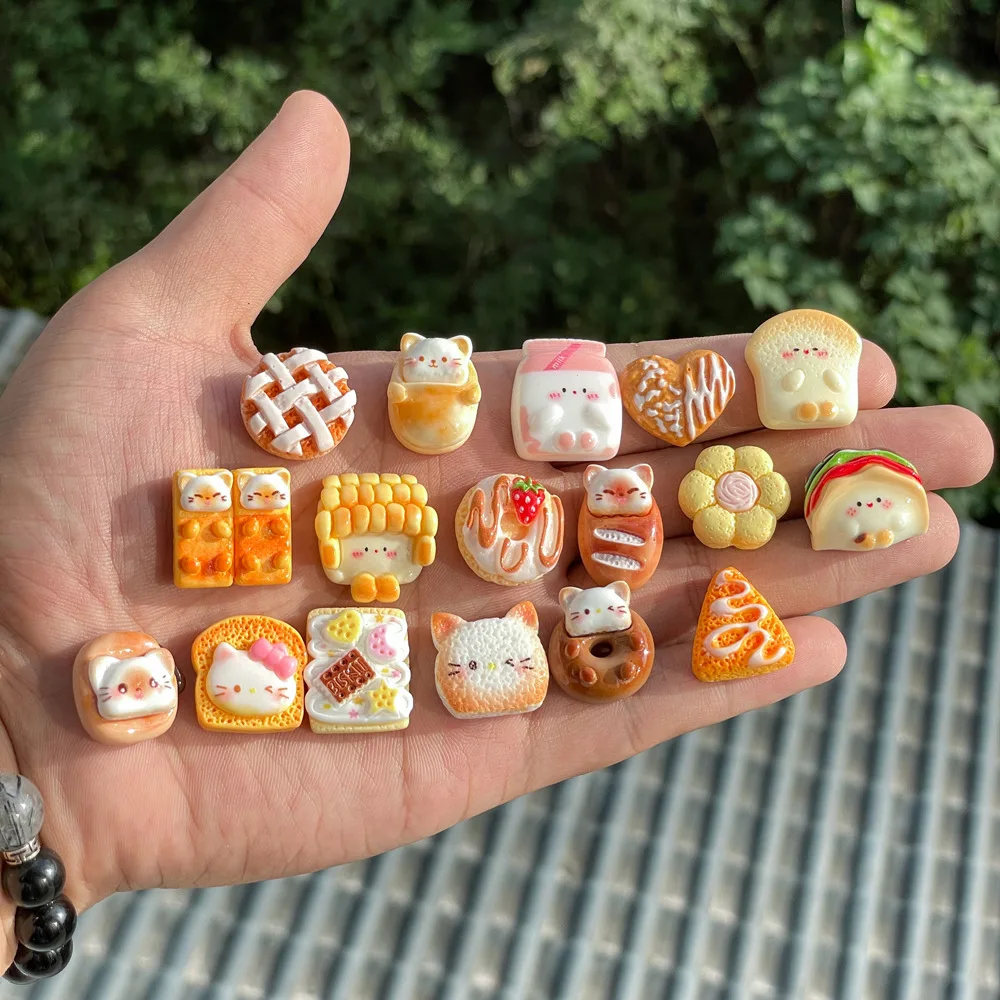 อุปกรณ์ตกแต่งเรซิ่นรูปขนมเค้กมินิโซ 5 ชิ้น สำหรับตกแต่งเคสมือถือ จี้ห้อยผม และงานประดิษฐ์อื่นๆ
