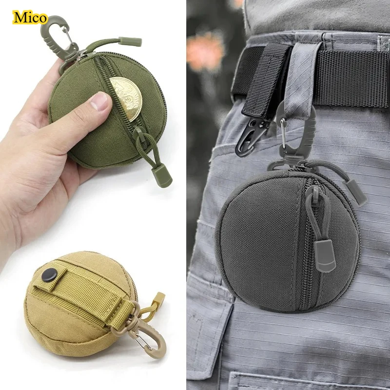 

Outdoor Portable Waterproof Coin Purse, Earphone Case, EDC Round Mini Pouch, Key Bag & Storage Bag