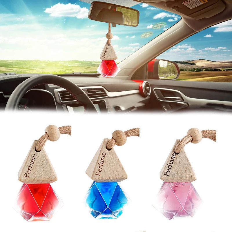 Car Bottle Perfume Pendant High-grade Car Essential Oil Pendant Car Odour Removal Long-lasting Eau De Toilette Hanging Decoratio