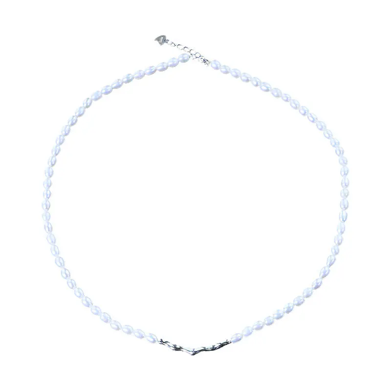 

Luxury 3-5mm Natural Freshwater Pearl Beads Choker for Women Fashion Chain Necklace White Pearls Necklaces Collar Jewelry Gifts