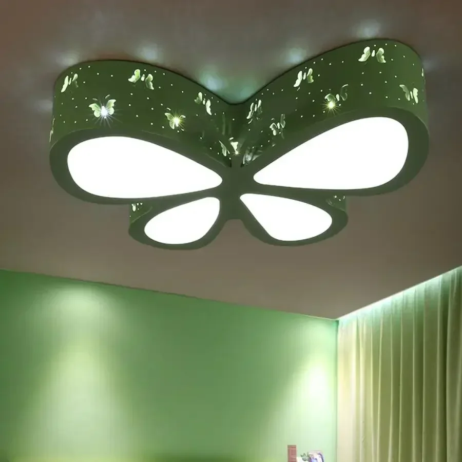 Modern High Power LED Children's Ceiling Light Butterfly Shaped Bedroom Living Room Lustre Lamp Kids Decorative Illumination