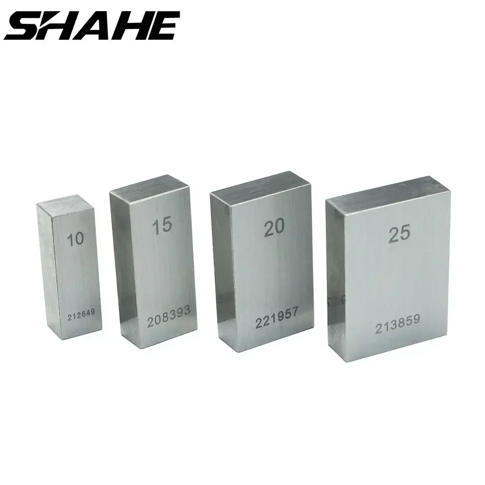 SHAHE 10mm, 15mm, 20mm, 25mm, 30mm Precision Block Gauge Measure Gage Block Steel Square Gage Measure Vernier Caliper Micrometer