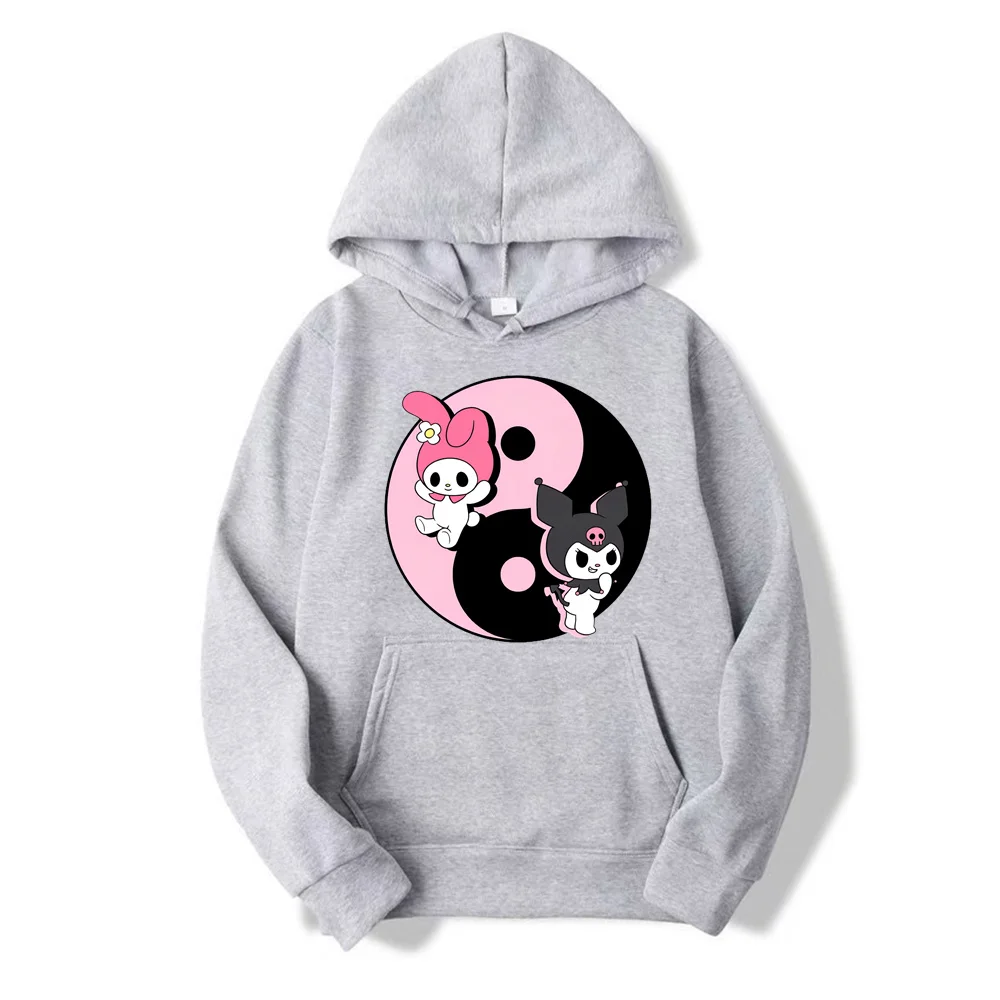 Sudadera con capucha Kawaii Sanrio Cinnamoroll para mujer, Tops Y2k, Harajuku, manga larga, talla grande, 2024