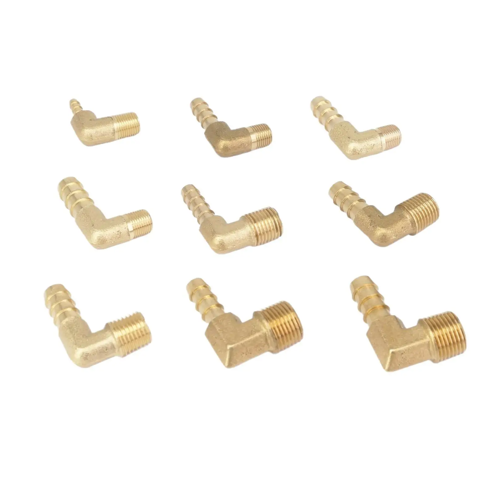 1/8 "1/4" 3/8 "1/2" npt macho x apto 1/4 "3/8" 3/16 "5/16" 1/2 "3/4" mangueira cotovelo farpado acessórios de combustível bronze conectores adaptadores