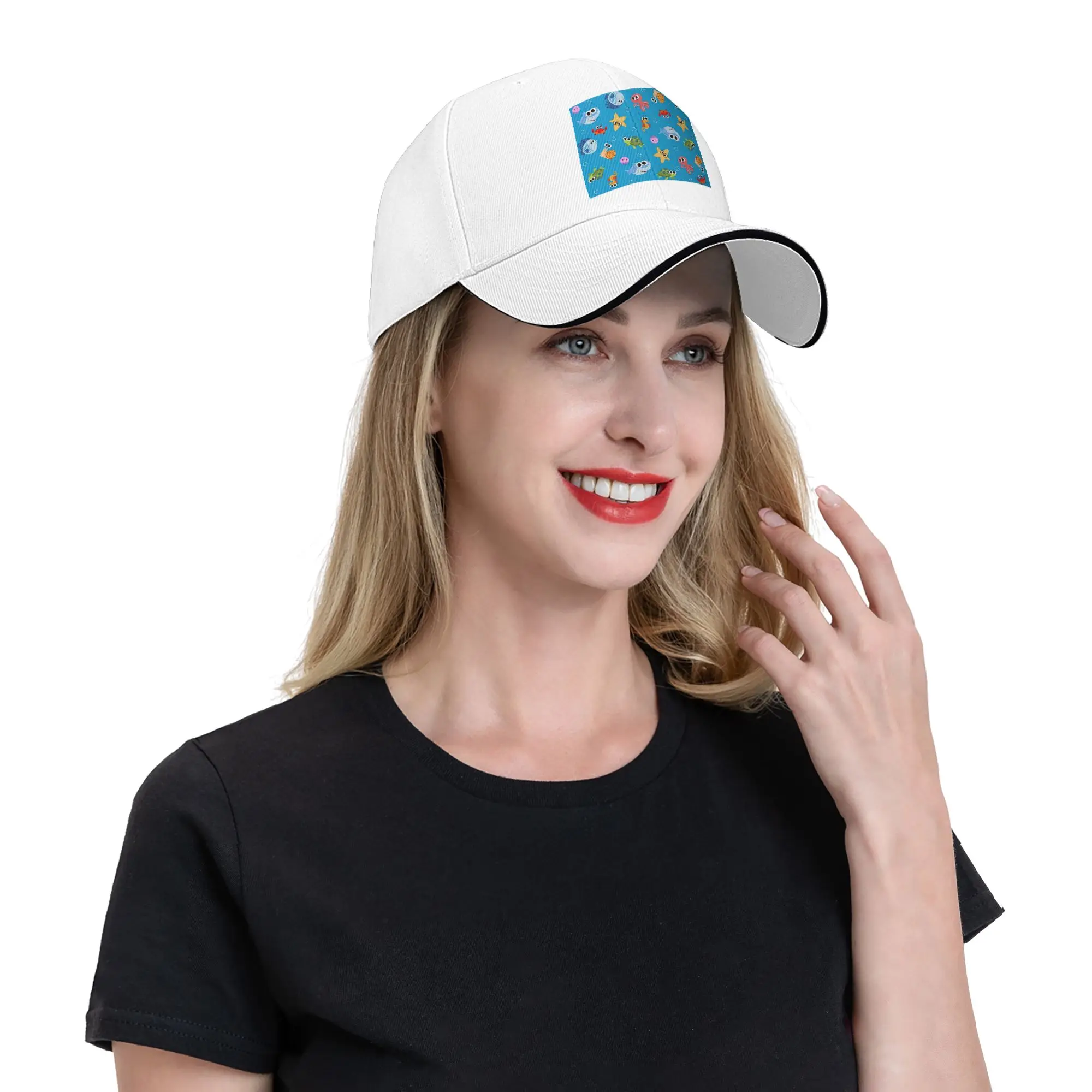Finny The Shark Cap Fashion Casual Baseball Caps Adjustable Hat Hip Hop Summer Unisex Baseball Hats Customizable Polychromatic