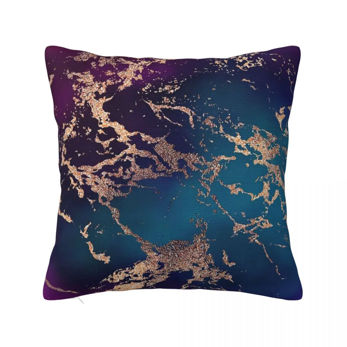 Jewel Tone Rose Gold Marble Turquoise Pillow Cover Pillowcase 40X40 Pillow Covers Decorative Pillow Case Pillow Cover