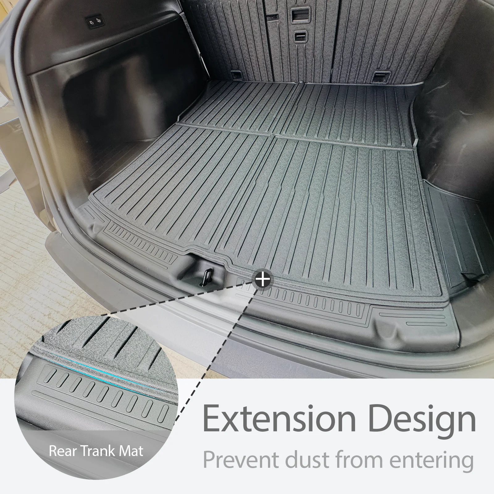 ل تسلا نموذج Y العرعر 2025-2026 اكسسوارات TPE الحصير البضائع بطانة مقاوم للماء فرش داخلي للسيارات والشاحنات ل تسلا نموذج جديد Y العرعر