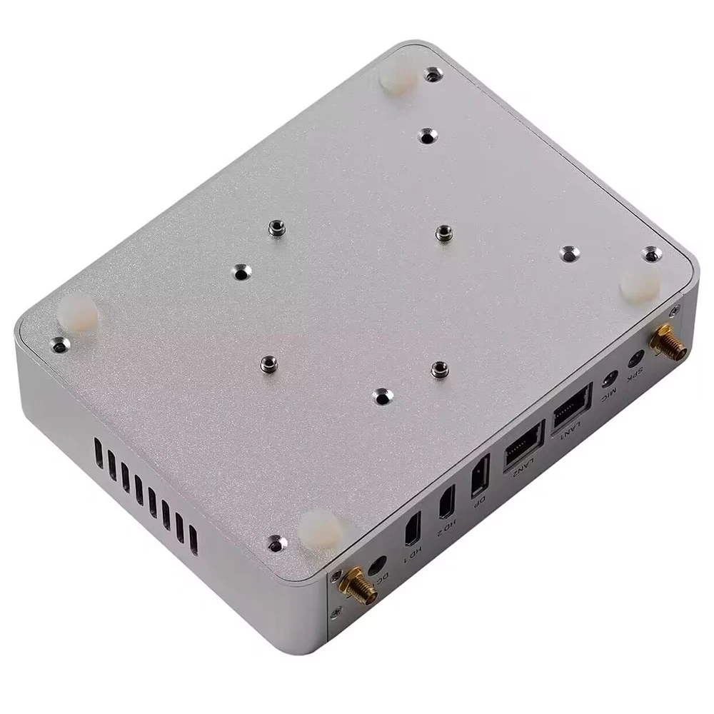 Mini PC sin ventilador con altavoz Intel N100 N95 Dual LAN Dual HD DP 4K 60Hz Triple pantalla DDR4 WiFi Win 10/11 ordenador de escritorio pequeño