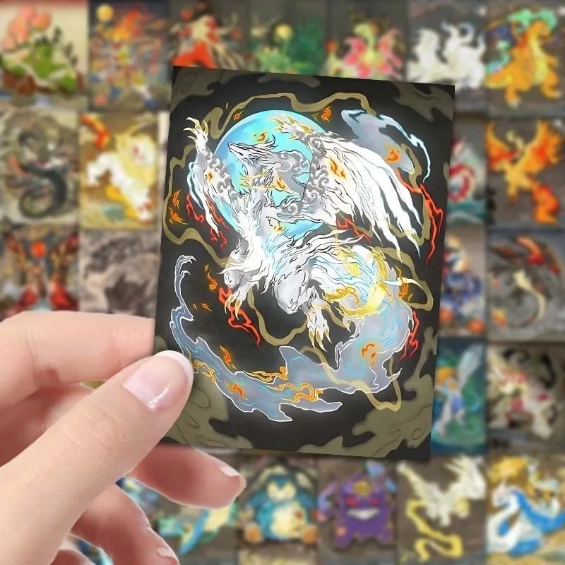 63Pcs Ukiyo-e Pokémon Stickers Cool Rayquaza Monster Waterproof Decals for Journal Laptop Phone DIY Decoration