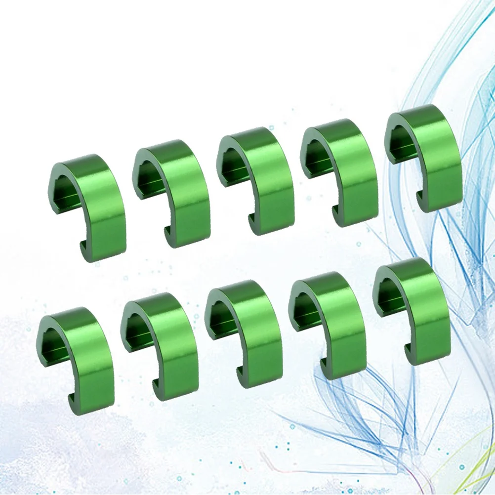 

10pcs Bicycle Cable Clips Aluminum Alloy C Shaped Buckle For Road Bike Brake Line Fixing Clamp Lightweight Tubing