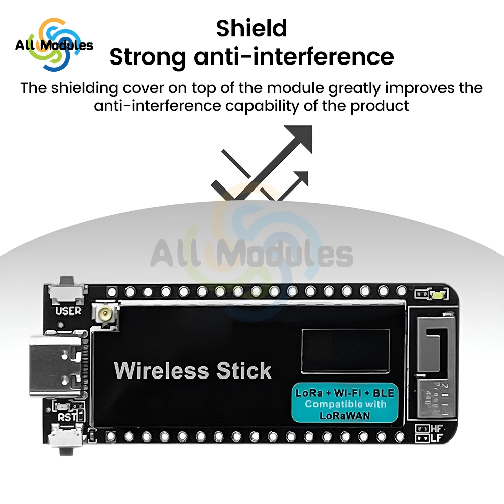 Imagem -02 - Placa de Desenvolvimento sem Fio v 433510mhz 863-928mhz Lora Wifi Bluetooth Tela Oled de 049 Tipo-c