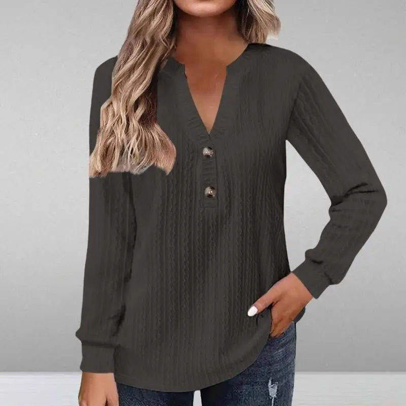 

31BF Женская блузка для улицы с длинным рукавом и V-образным вырезом, свободная посадка, защита от солнца, повседневная