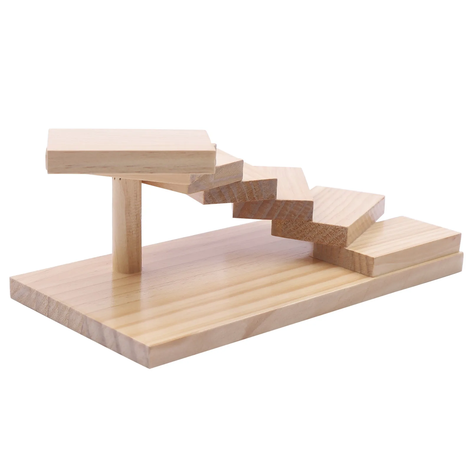 Wooden 7-Step Staircase Sushi Rack, Sushi Serving Tray, Sushi Display Stand Food Exhibition Plates for Weddings, Parties