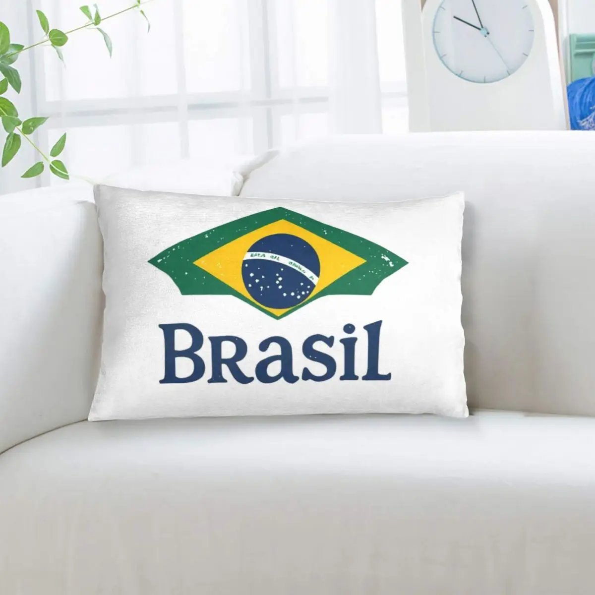 

Прямоугольная наволочка с флагом Бразилии, декоративная наволочка для спальни, дома, для комфорта, декоративная подушка