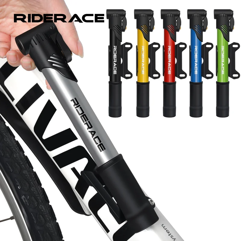 Bomba de bicicleta portátil, liga de alumínio, multicolorida, bomba de ar manual, inflador de ciclismo ao ar livre para válvula schrader presta av/fv
