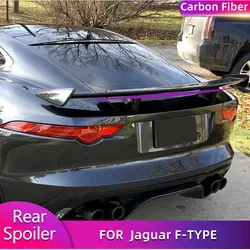 Carbon Fiber Car Rear Trunk Spoiler Wings For Jaguar F-TYPE Coupe 2-Door 2014-2018 Auto Rear Boot Lid Wing Lip Spoiler