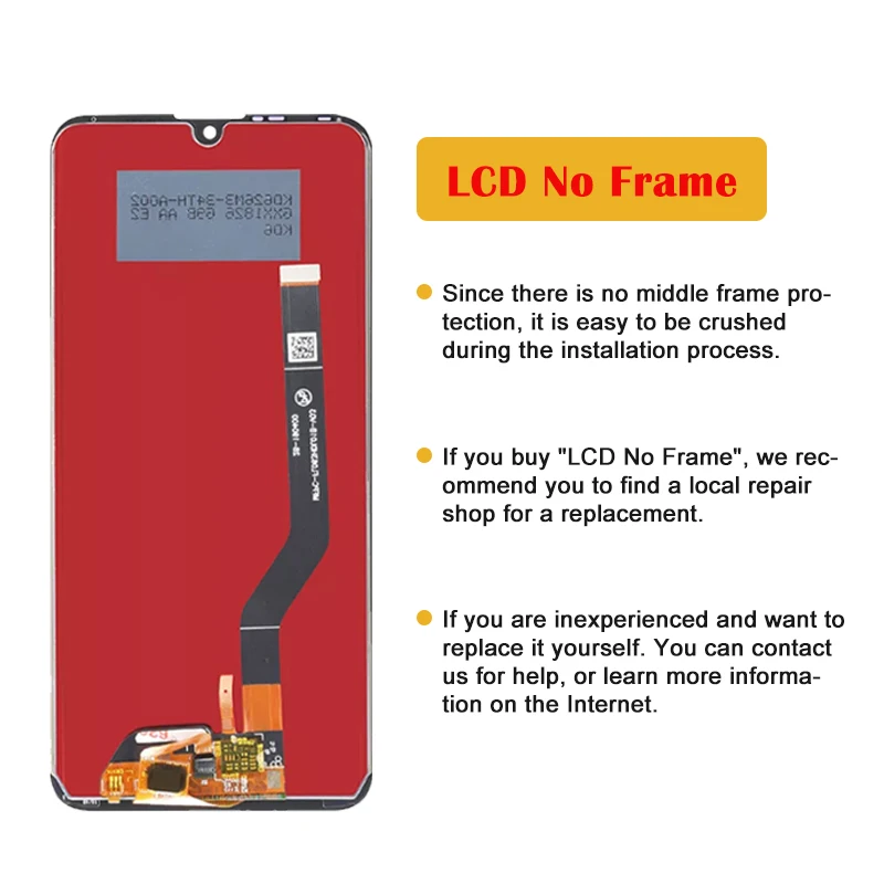 Original For Huawei Y7 Y7 Pro 2019 LCD DUB-LX3 DUB-L23 DUB-LX1 Display Touch Screen Digitizer For Huawei Enjoy 9 LCD Replacement