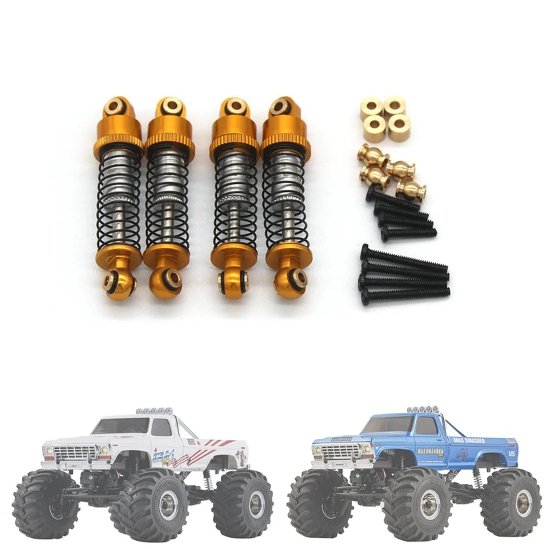 4 Stuks Metalen Schokdemper Olie Demper Voor FMS FCX24 1/24 RC Crawler Auto Upgrade Onderdelen Accessoires