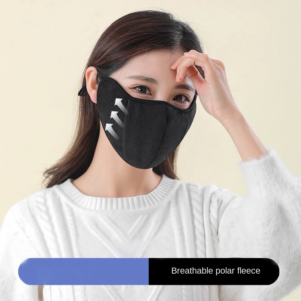 New Breathable Warm Mask Warm Anti Pollen Anti-sun Mask Traceless Face Veil Autumn Winter