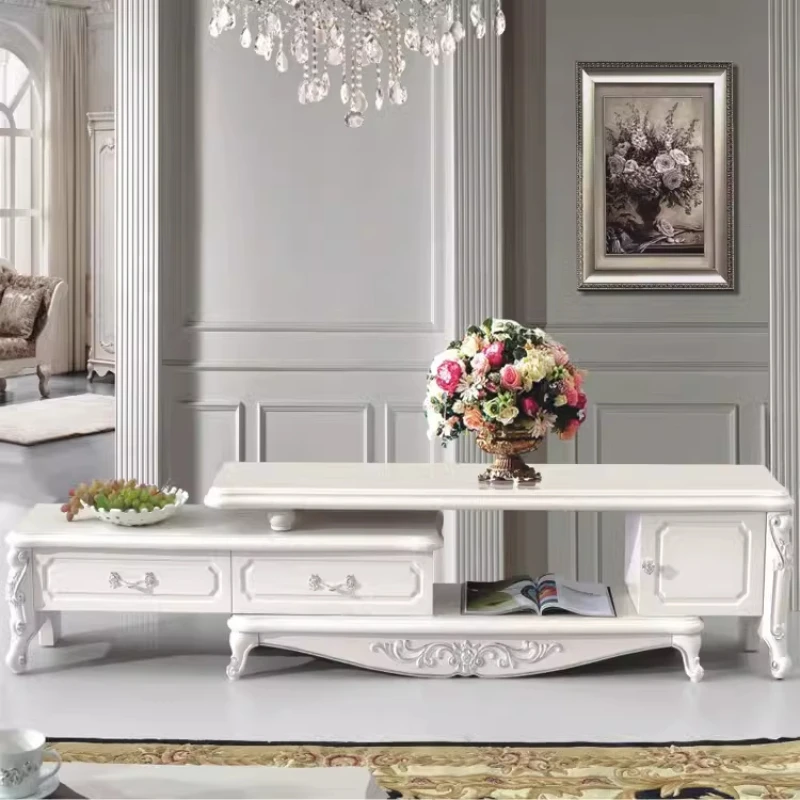 

Европейский минималистичный стильный лакированный шкаф для телевизора в пасторальном французском стиле, красивая и прочная мебель для дома Moda Duradera