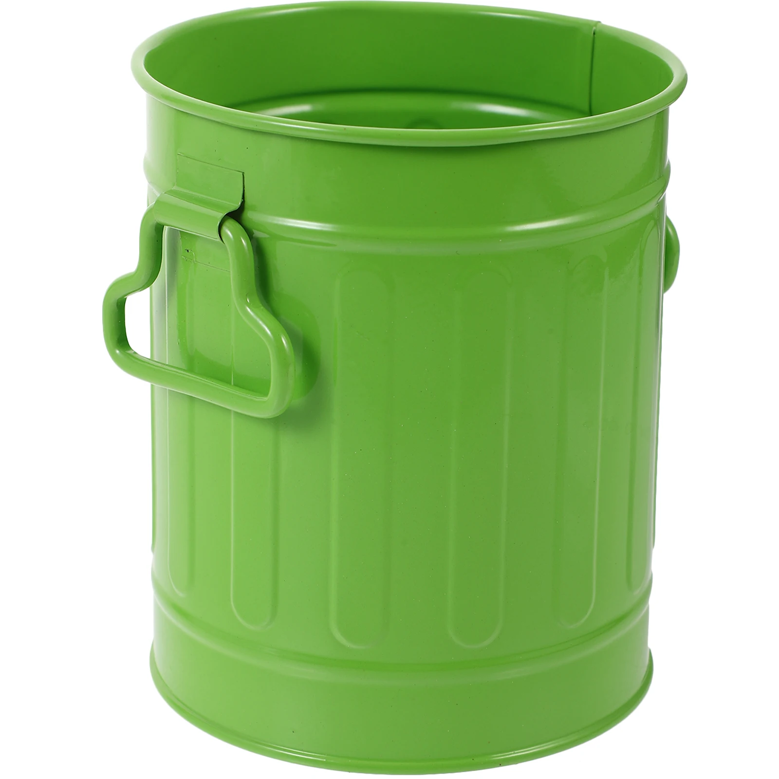 

Mini Trash Can Desk Garbage Bucket Black Waste Basket Office Stationery Storage Pencil Container Iron Portable