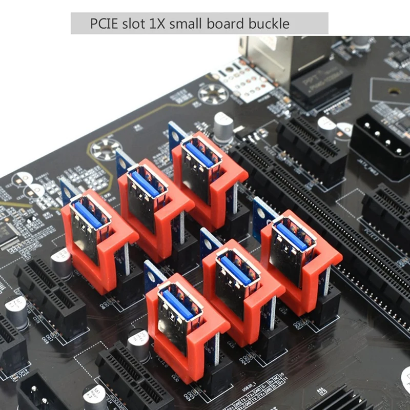20Pcs PCI-E Riser Card Retainer Vertical Mount Locker PCIE 1X Solt Retainer For Mining BTC Riser For Video Card