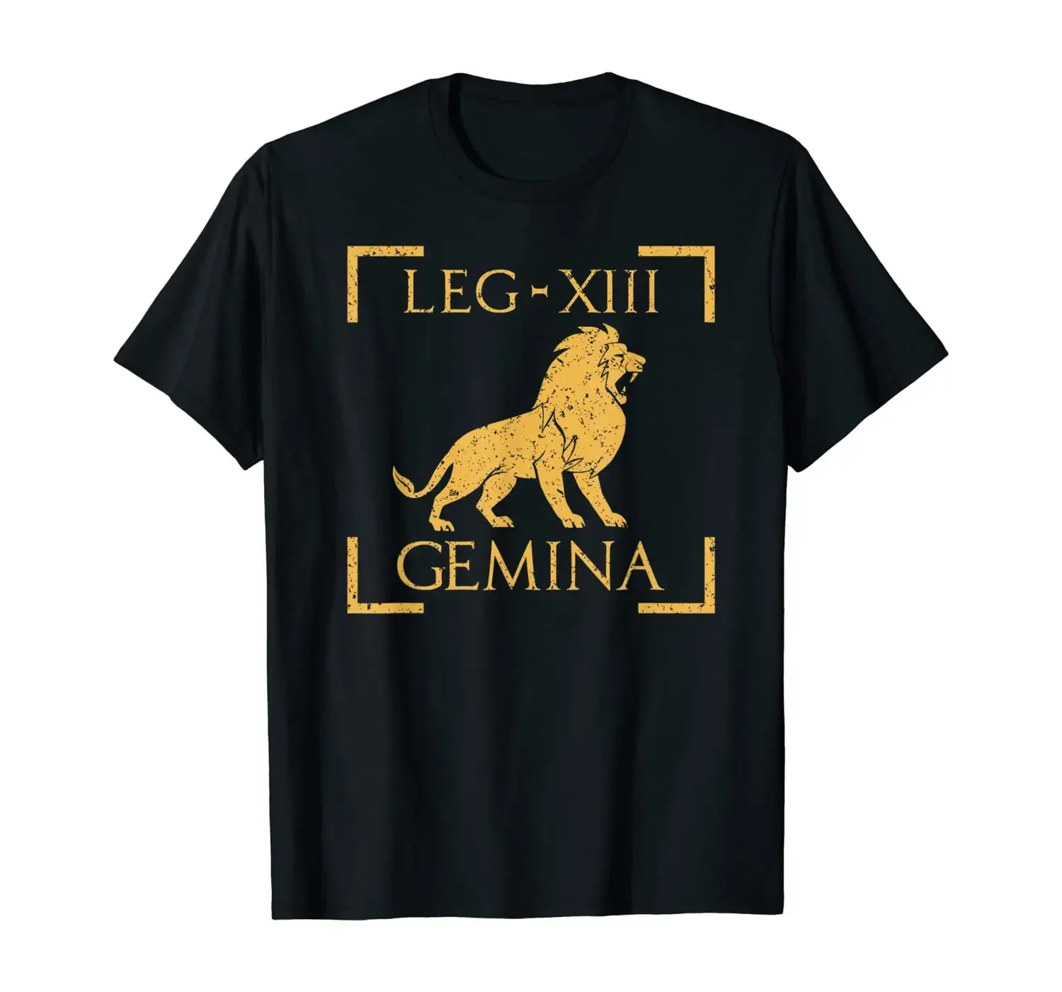 

Summer Cotton Short Sleeve vintage funny style 2024 O-Neck Mens T Shirt New Legio XIII Gemina Lion Emblem Roman Legion T-Shirt