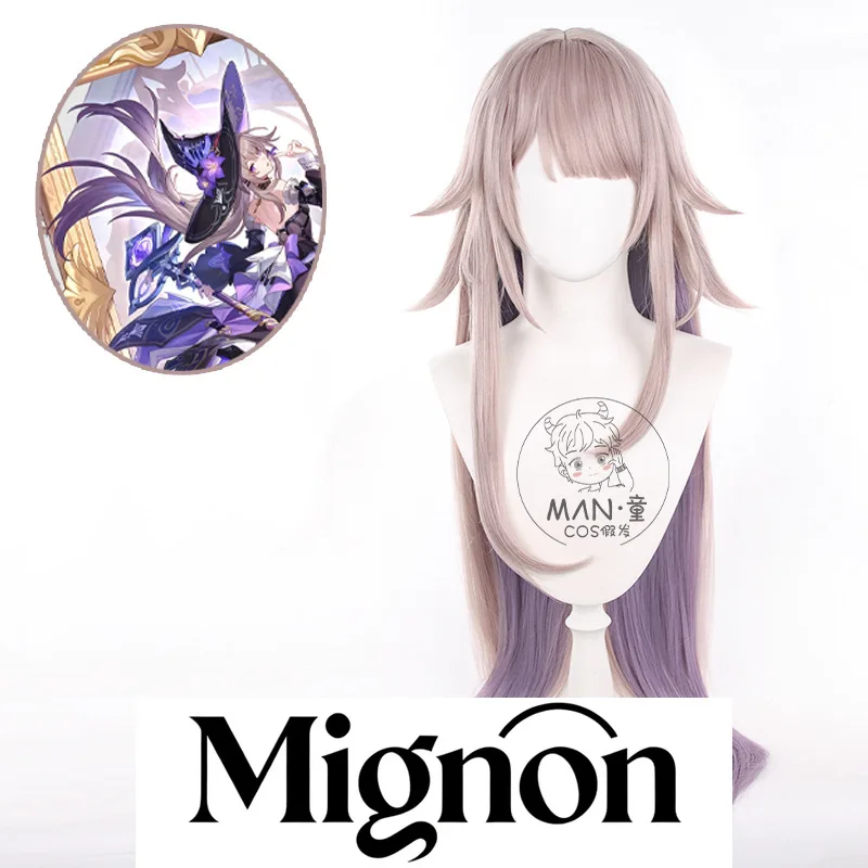 

Honkai: Star Rail Big Herta, парик для косплея, специально смешанный двухцветный градиент, подарок на Хэллоуин