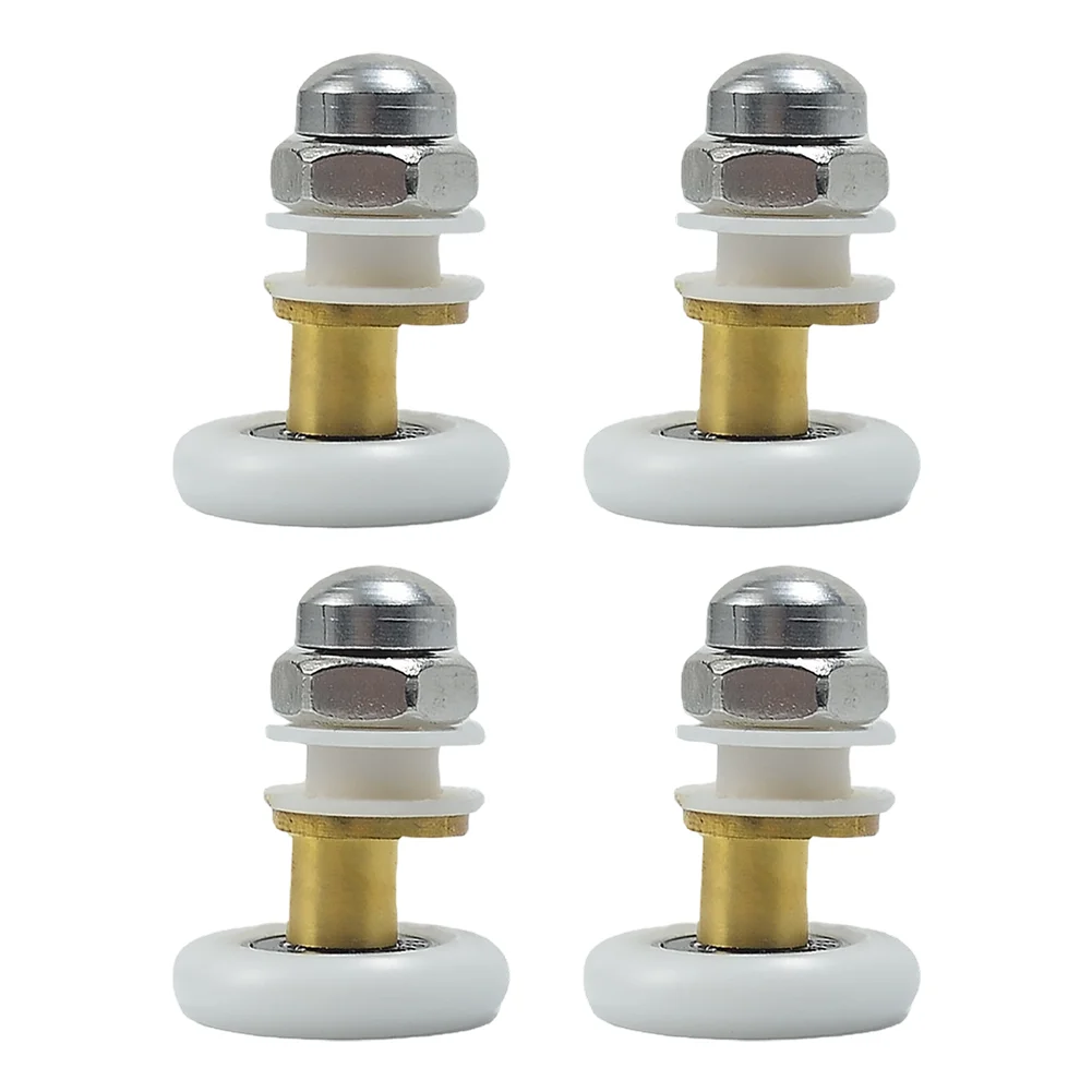 Bathroom Hardware Shower Door Rollers Bathroom Repair 32.5x20mm Long Lasting Shower Accessories Spring-loaded Mechanism