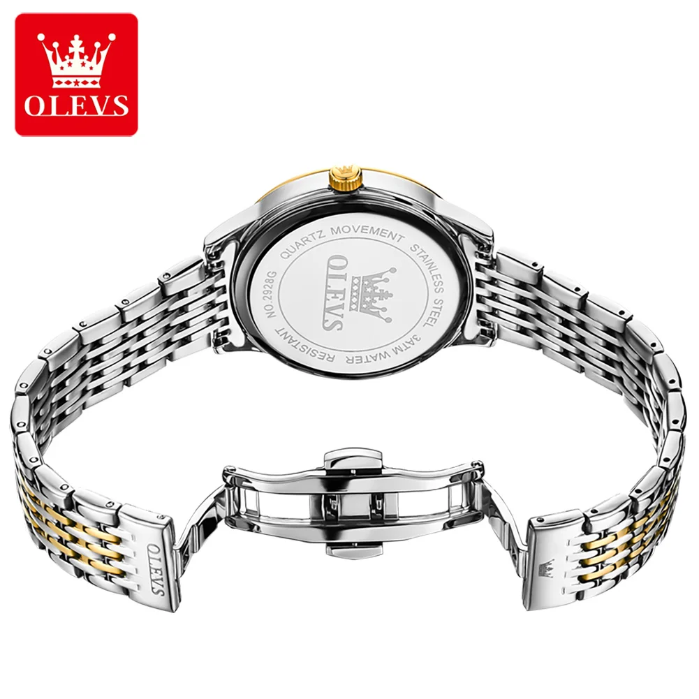 Olevs Merk Heren Horloges Digitale Weegschaal Stainess Staal Waterdicht Lichtgevend Heren Polshorloge Luxe Top Originele Quartz Horloge Nieuw