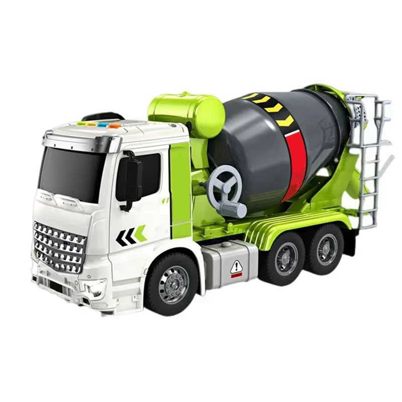 Simulation Engineering Truck Inertial Cement Mixing Discharge Acousto-Optic Concrete Set Toy Car For Kids 2 Years Old