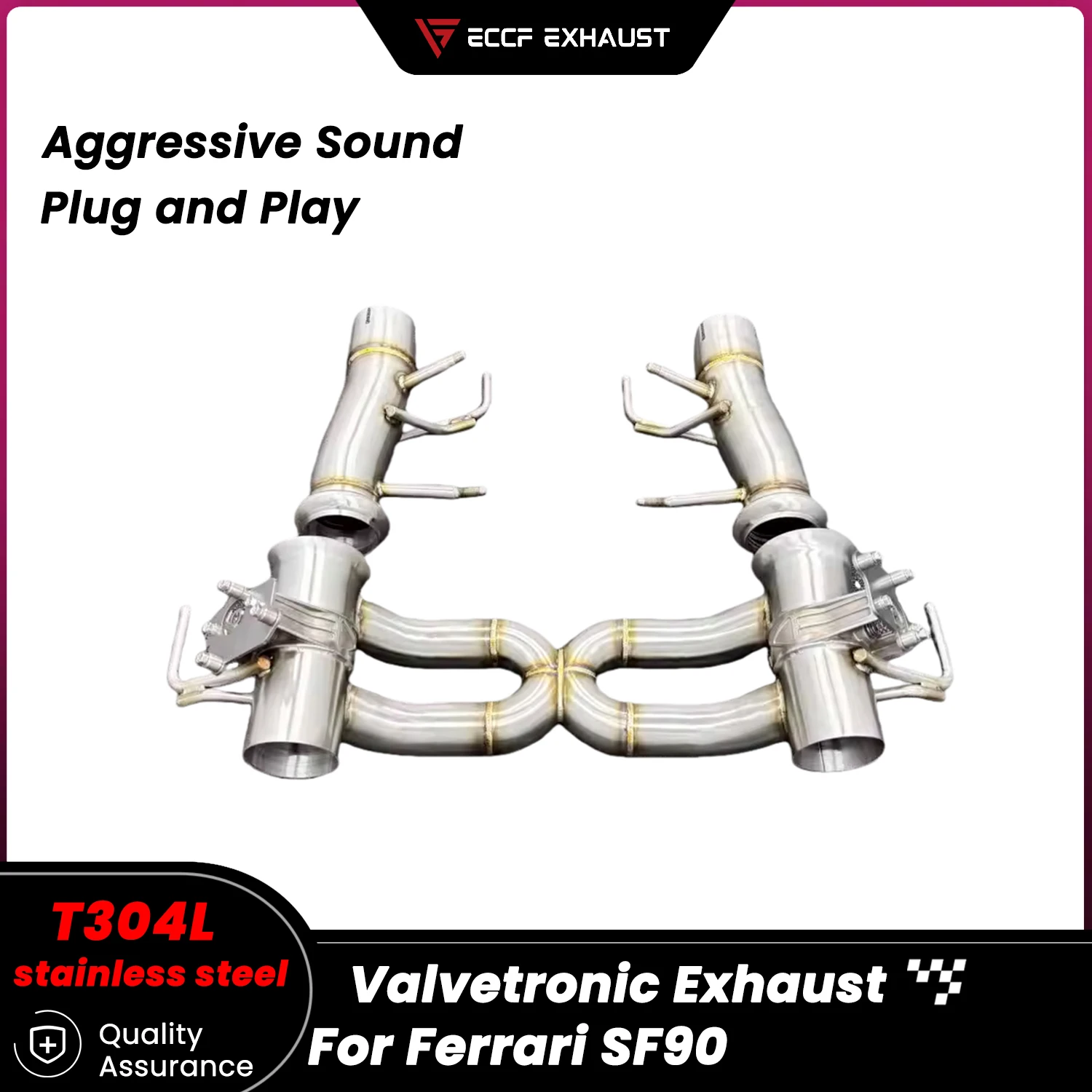 

Sporty OEM Valve TItanium Catback Exhaust for Ferrari SF90 Freely Adjustable Sound Control Performance Upgrade