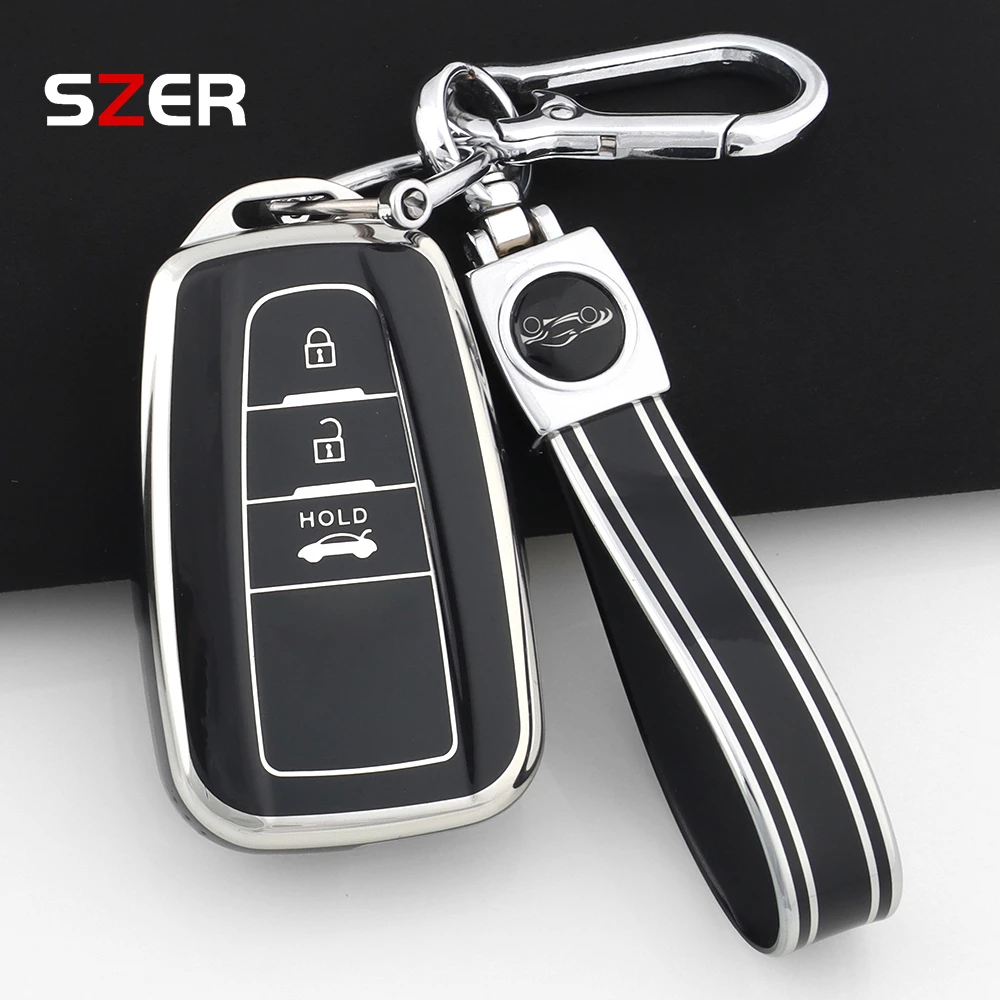 2 3 Tasten TPU Auto Smart Key Case Tasche für Toyota Prius Camry Corolla CHR C-HR RAV4 Land Cruiser Prado Fob Schlüsselanhänger Zubehör