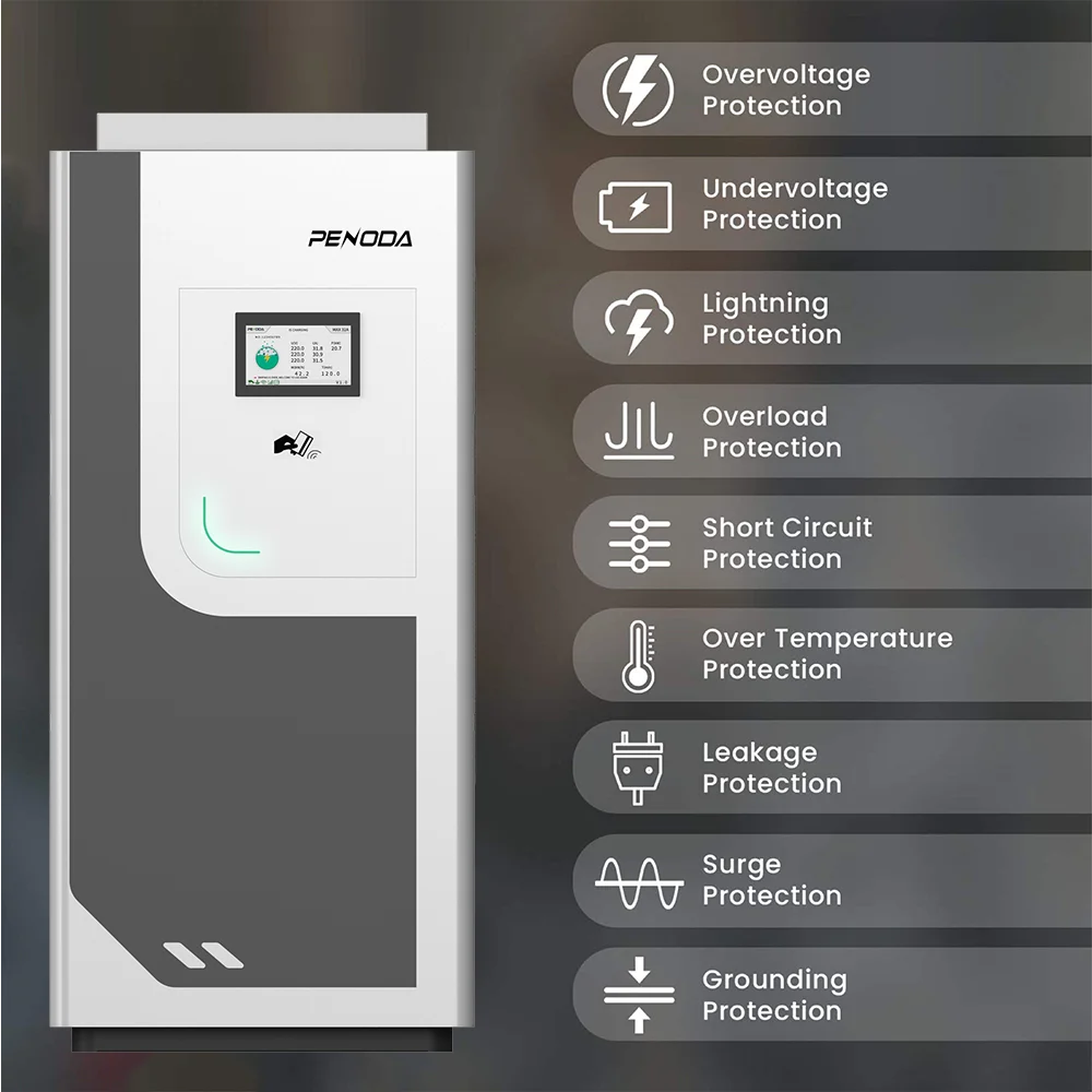 Fast Electric Car Charging CCS2 Male Connector With Cable Power Station 60Kw DC EV Charger WIFI With Double Guns