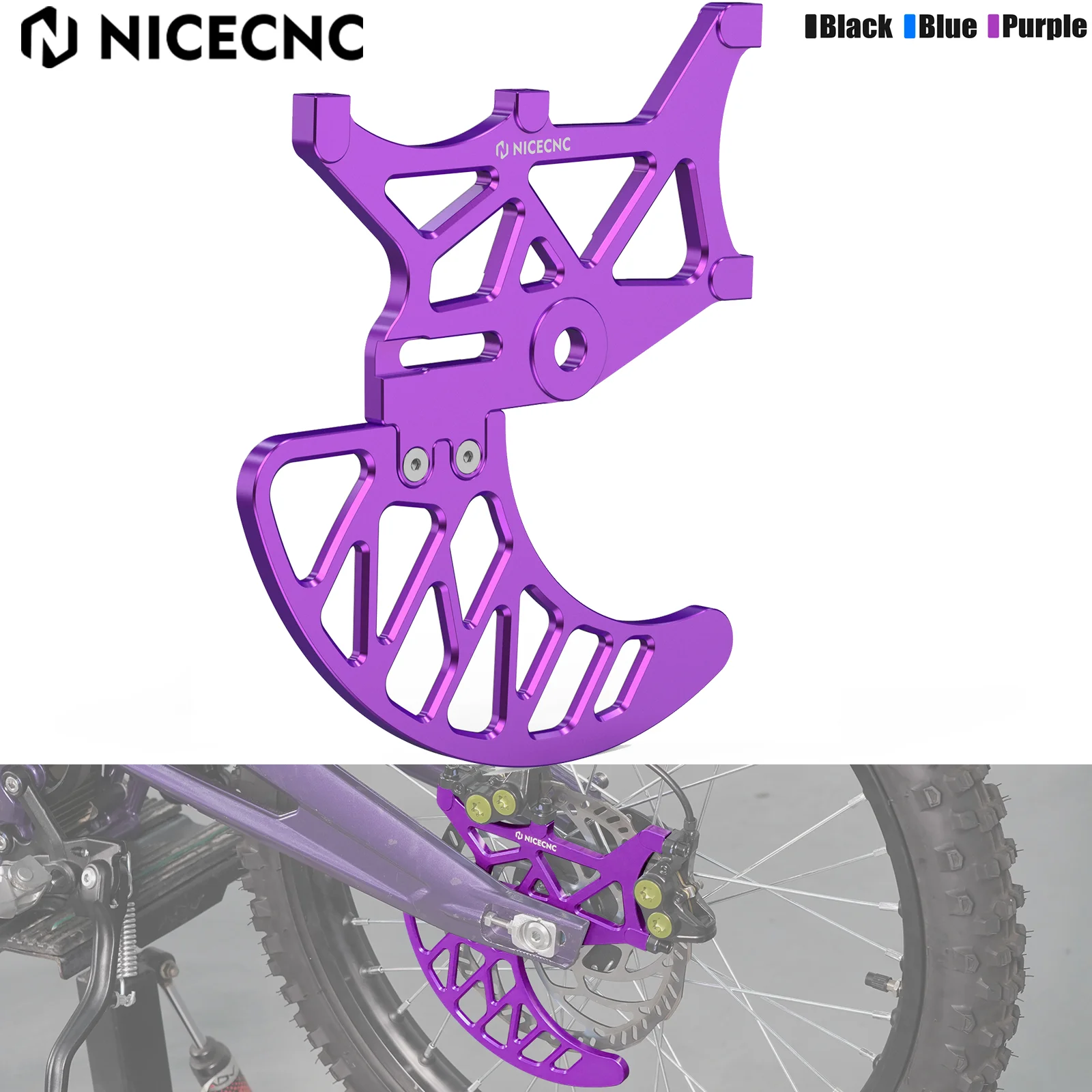 

NICECNC для Surron Light Bee X S L1E Segway X160 X260 электрический велосипед задний тормозной диск охранник звездочка суппорт протектор комплект