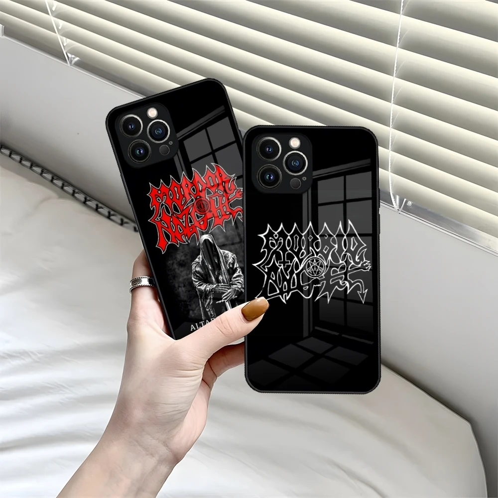 Чехол для телефона Cool Mental Rock MorbidS-Angel для iPhone 13 15 16 14 12 11 Pro XS Max Plus Mini X XR SE2020, чехол из закаленного стекла
