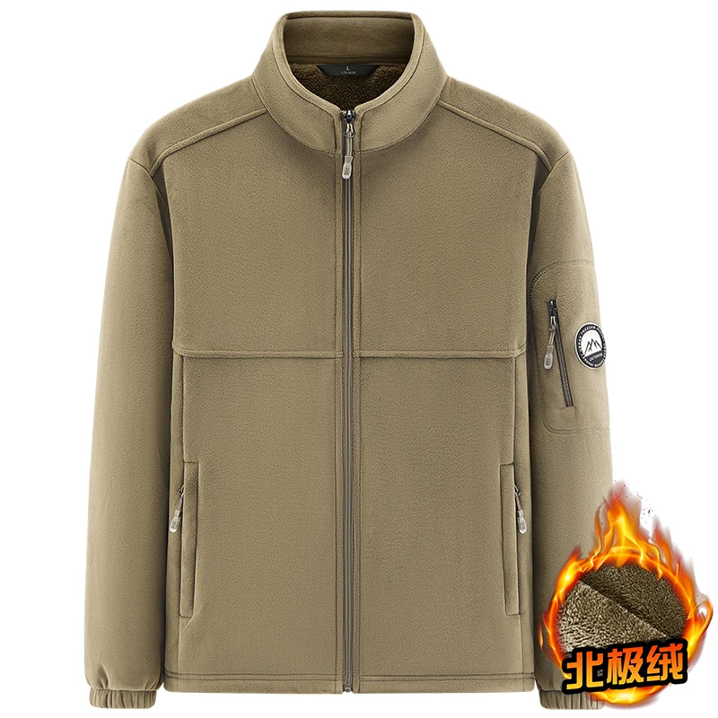 

Winter Men Lightweight Outdoor Full Zip Coat High-quality Warm Fleece Coat Parkas Windproof Ski Sweatshirt Coat Man Snow Jacket
