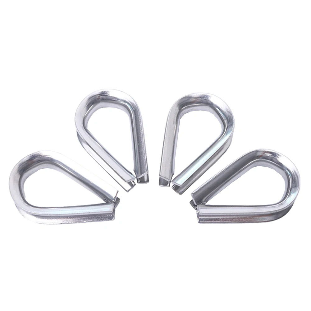 12 Kit Duplex Clamp And Wire Rope Thimble Kit 304 Stainless Steel Rope Clip Duplex Clamps For  Secure Ropes Steel Wire Washing