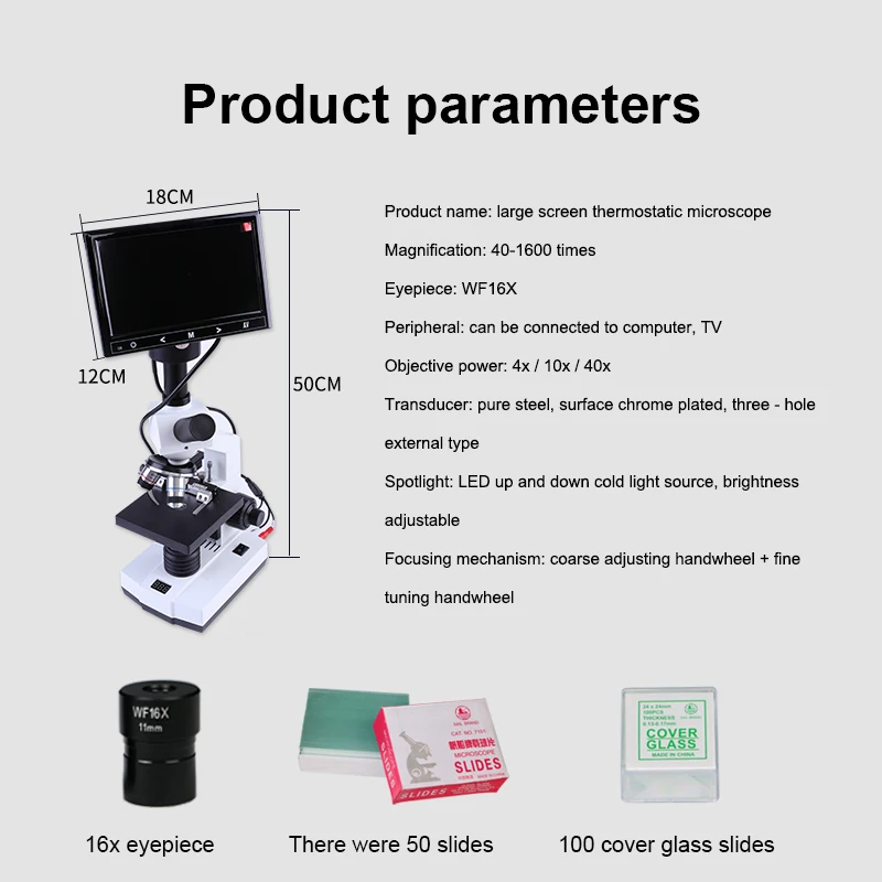 Microscopio Portátil Animal Microscopio Digital Laboratorio Microscopio Binocular Veterinario