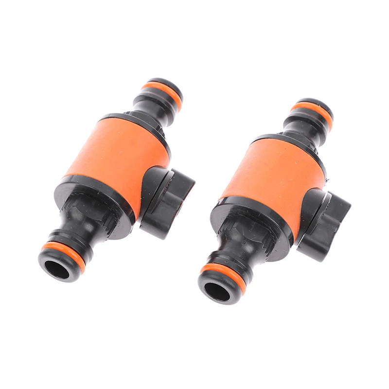 2Pcs Garden Hose Pipe In-line Faucet Tap Shut Off Valve Fitting Watering Irrigation Connector 1/2 3/8 1/4 Inch Quick Coupler