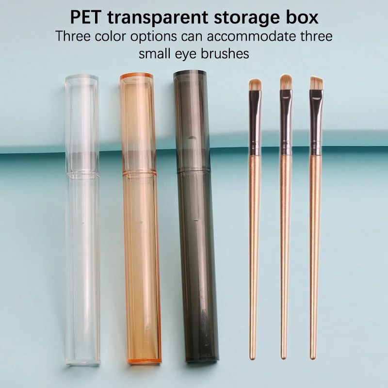 Portable Makeup Brush Organizer Eyebrow Pencil Tableware Chopsticks Transparent With Cover Storage Box Kitchen Accessories