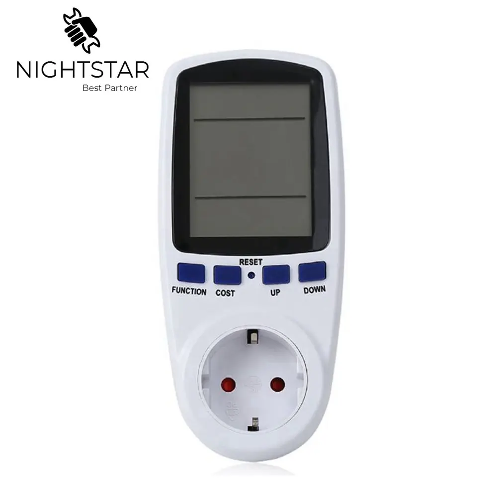 Digital Voltage Wattmeter Power Analyzer Electronic Power Meter Energy Meter Automatic Kwh Power Switch EU Socket