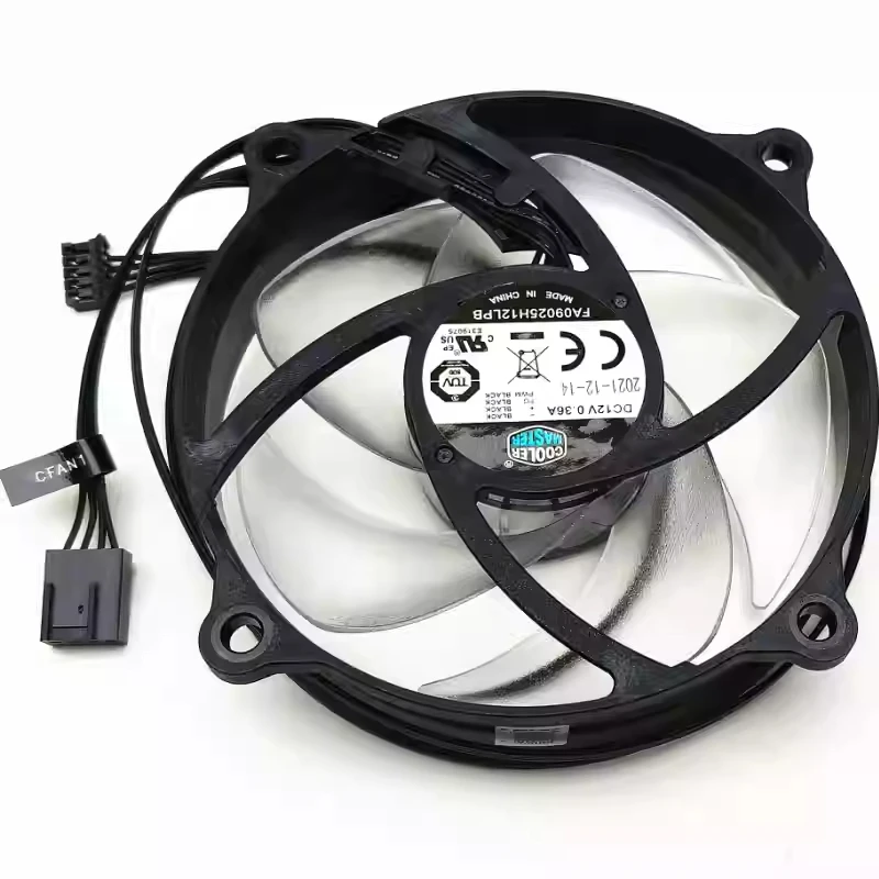 New CoolerMaster FA09025H12LPB 12V 0.36A 9025 RGB 4-wire PWM Speed Control Circular Fan