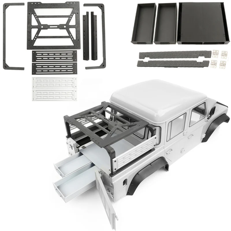 

Simulation Gantry Tool Box for 1/10 RC Crawler Car Traxxas TRX4 Defender RD110 Diy Parts