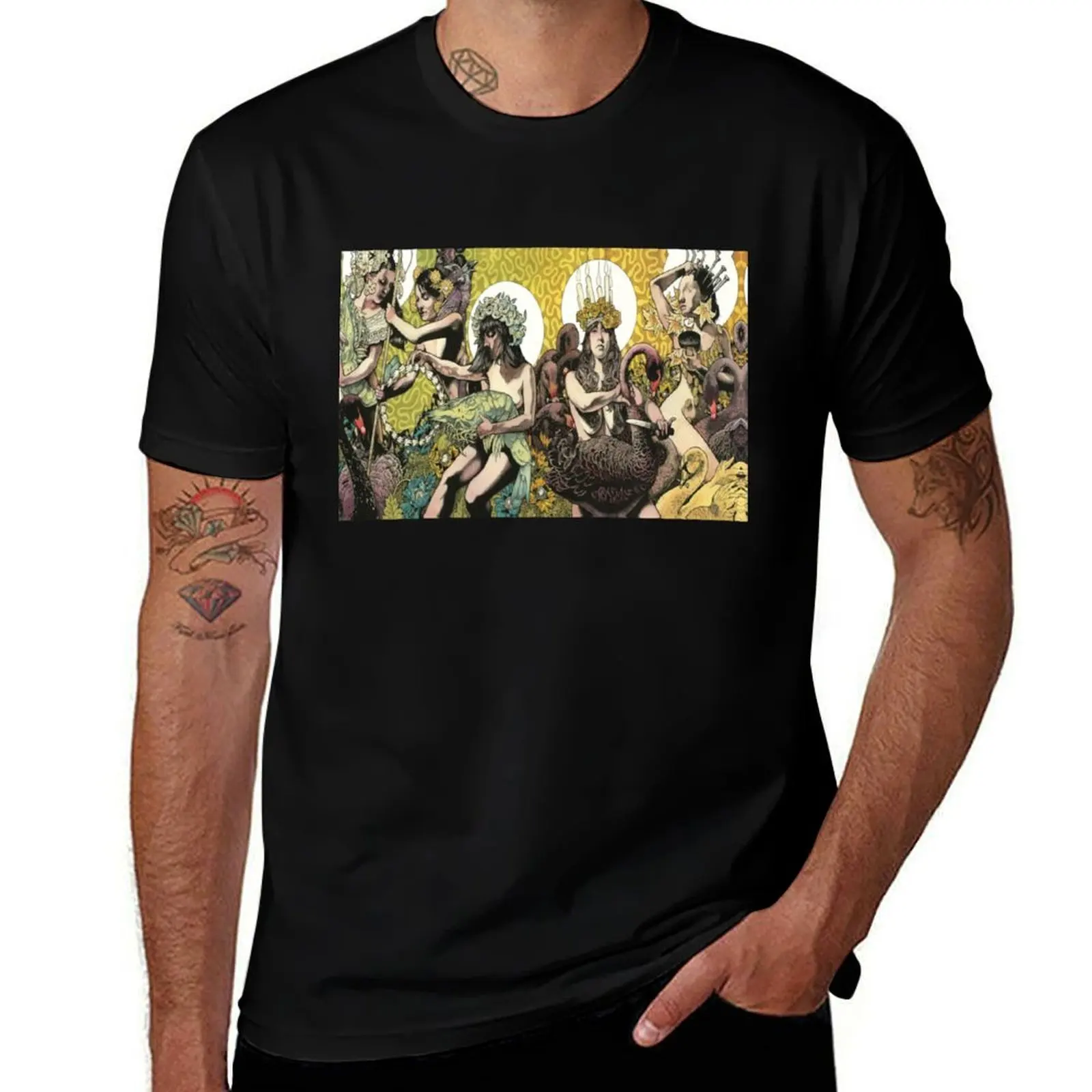 Baroness: Yellow & Green T-Shirt Industrial Work Tee Shirt T-Shirt
