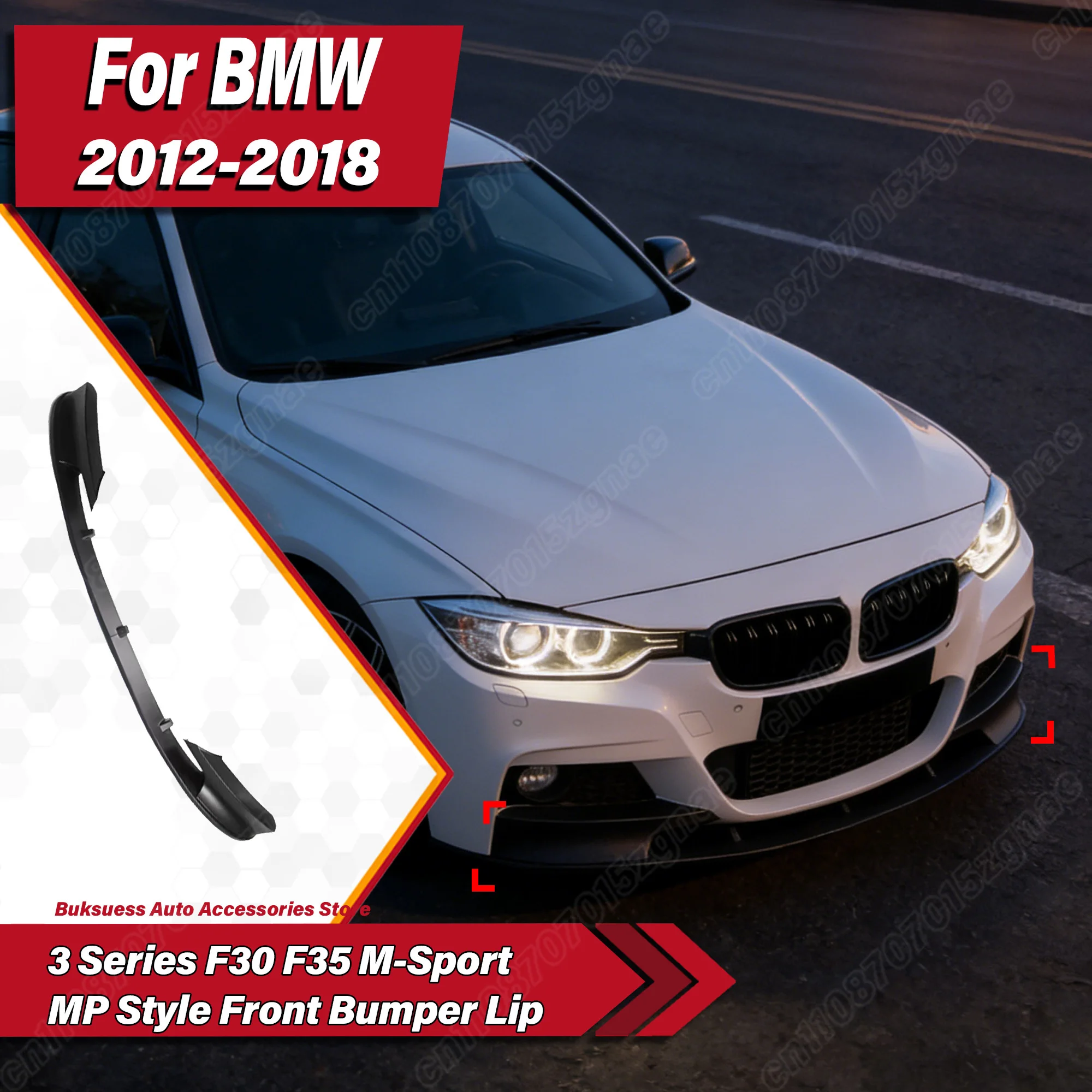 

Для BMW 3 серии F30 F35 M-Sport 2012-2018: Комплект для модификации кузова — передний бампер в стиле MP (губа/сплиттер)